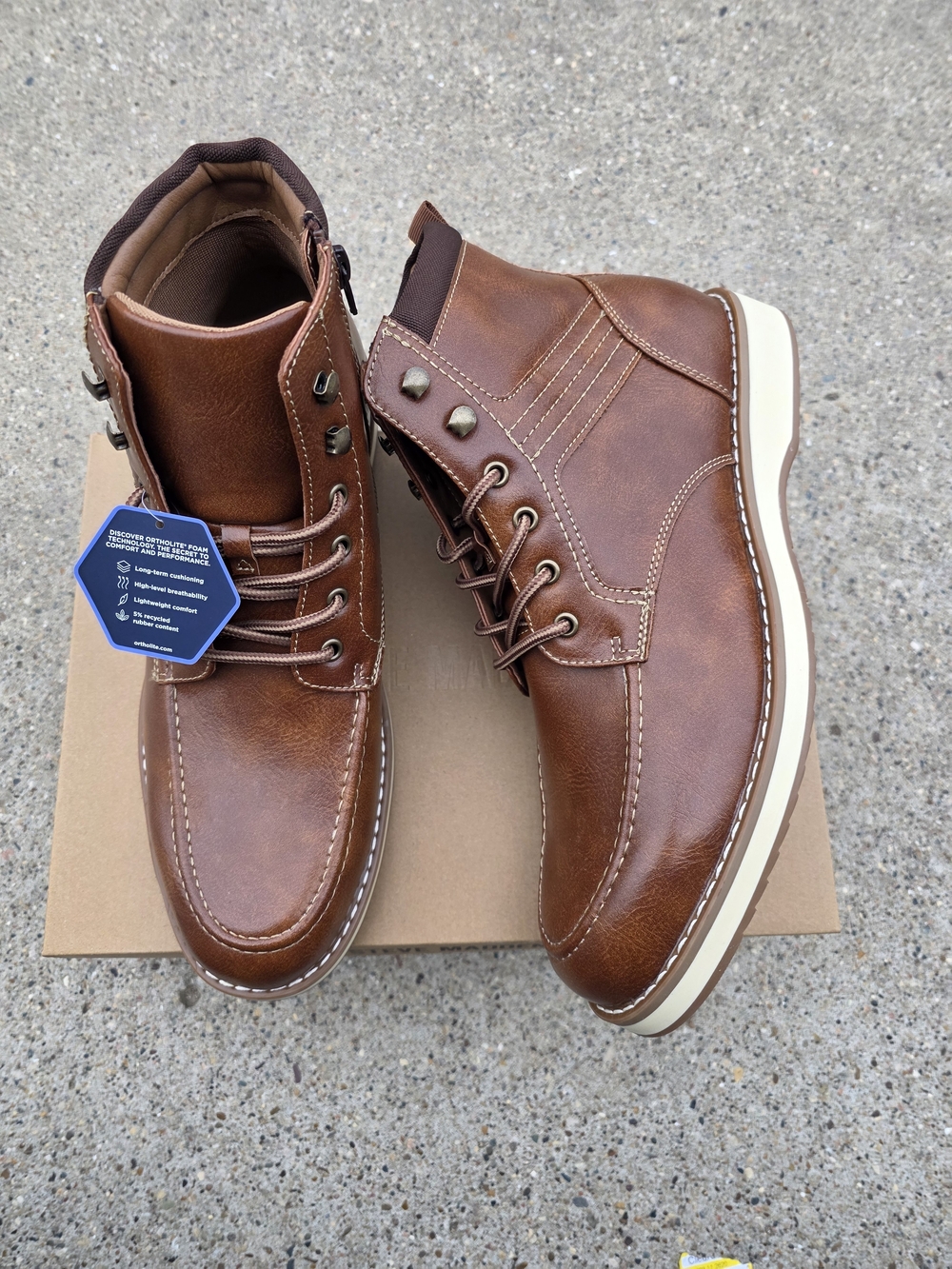 Steve Madden  Leather Casual Boots Men Size 12